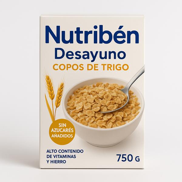 Nutriben desayuno copos de trigo 750 g