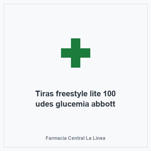 Tiras freestyle lite 100 udes glucemia abbott
