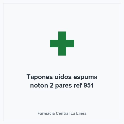 Tapones oidos espuma noton 2 pares ref 951