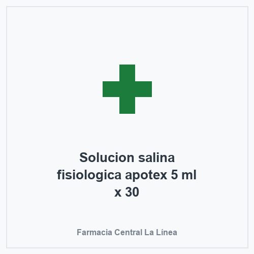 Solucion salina fisiologica apotex 5 ml x 30