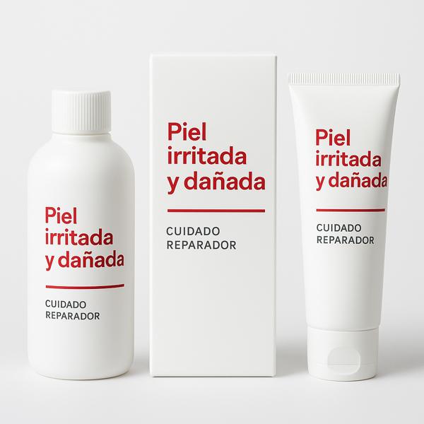 Piel irritada y danada