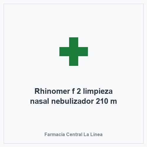 Rhinomer f 2 limpieza nasal nebulizador 210 m