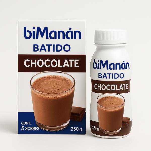 Bimanan batido chocolate 250 g 50 g x 5 u