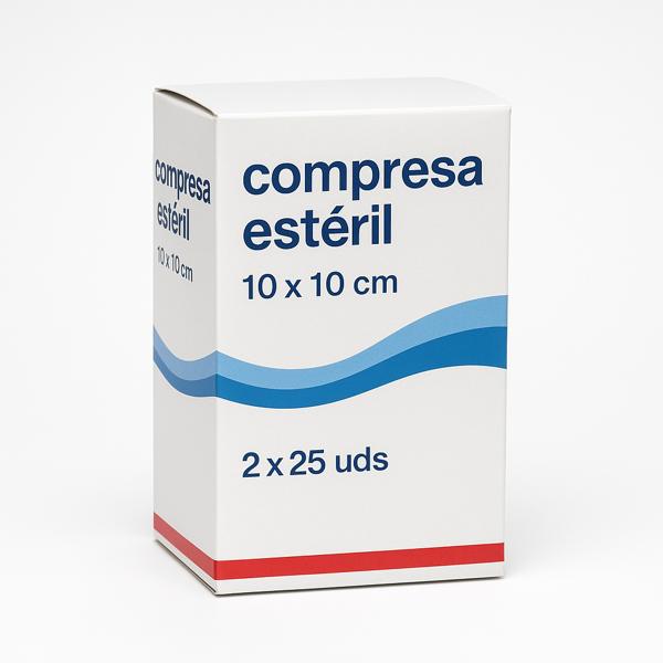 Compresa esteril 10x10cm 2x25 udes medicomp s