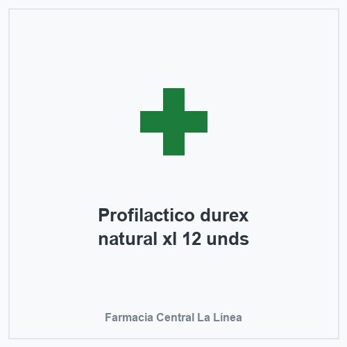 Profilactico durex natural xl 12 unds