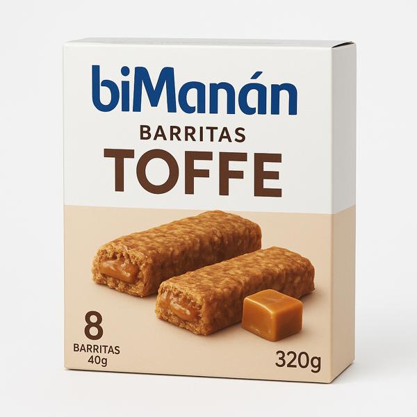 Bimanan barritas toffe 320 g 40 g x 8 u